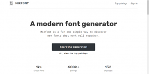 Mixfont | A modern font generator